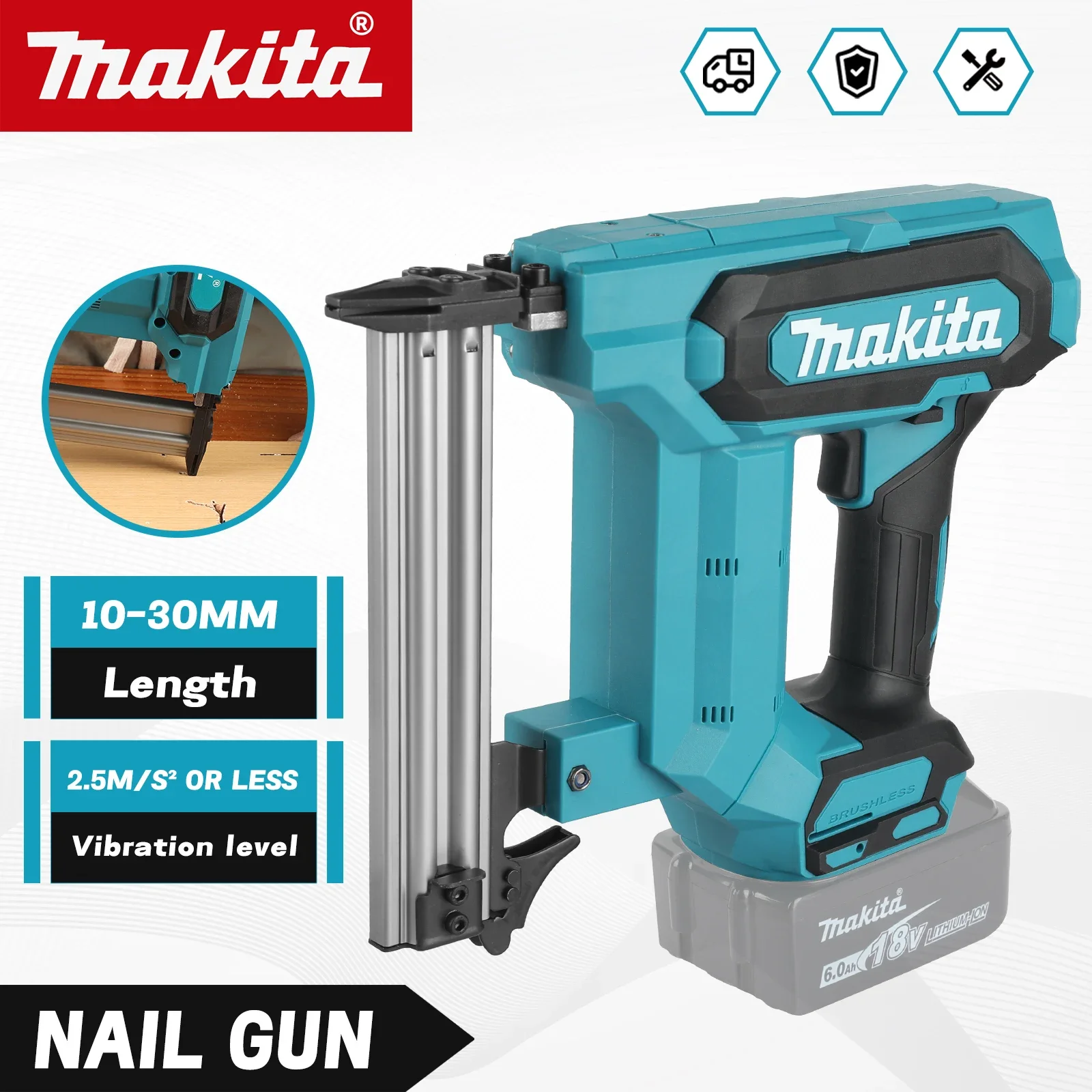 Nail Gun Brad - Makita F30 18V LXT Brushless Cordless
