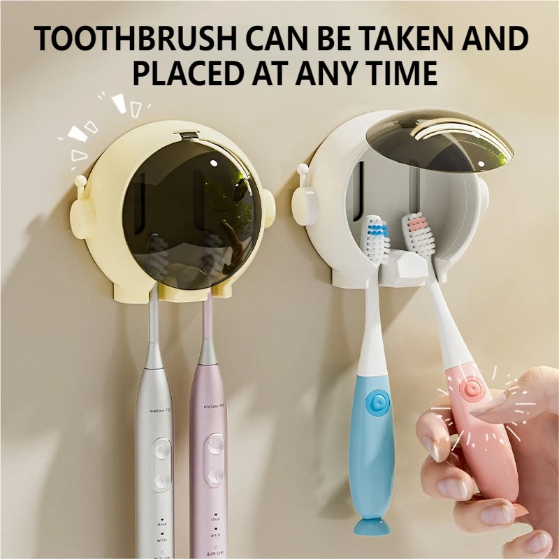 Power Tools Rack - Astronaut Toothbrush Holder, No-Drill Wall-Mounted, Bathroom