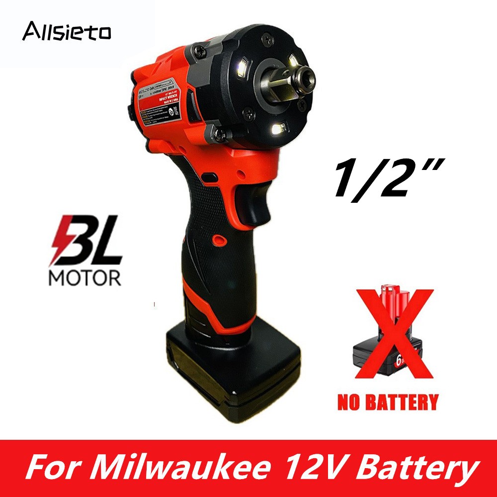 Power Tools Impact Wrench - For Milwaukee 12V Battery Small Electric