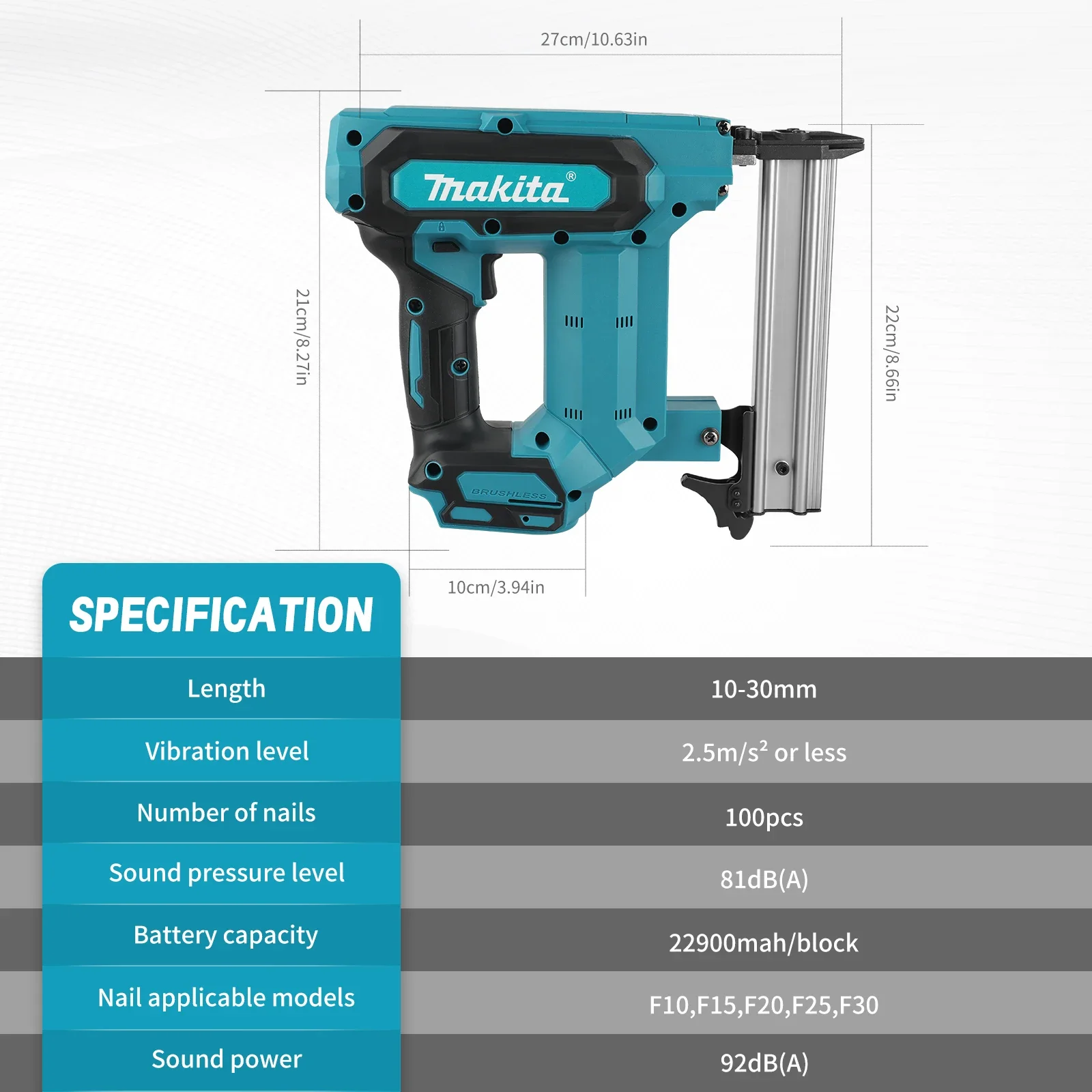 Makita F30 18V LXT Brushless C - Nail Gun Brad recension och pris