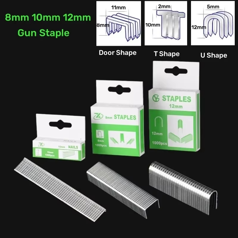 1000PC U/T/Door Shaped Staples - Nail Gun Brad recension och pris
