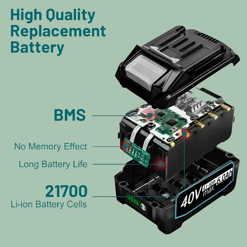 High quality 6.0Ah Li-ion repl - Makita Power Tools Xgt recension och pris