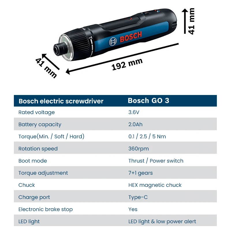 BOSCH Go 3 Electric Screwdrive - Power Tools Hand Tools recension och pris