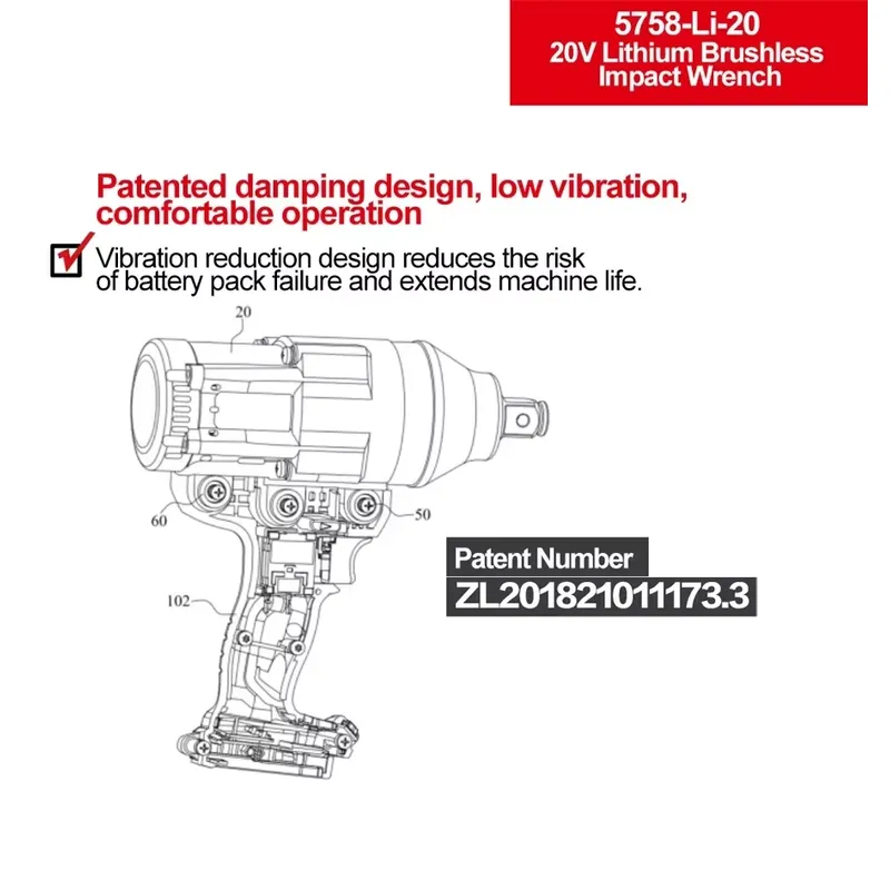 Devon 20V large torque three t - Power Tools Impact Wrench recension och pris