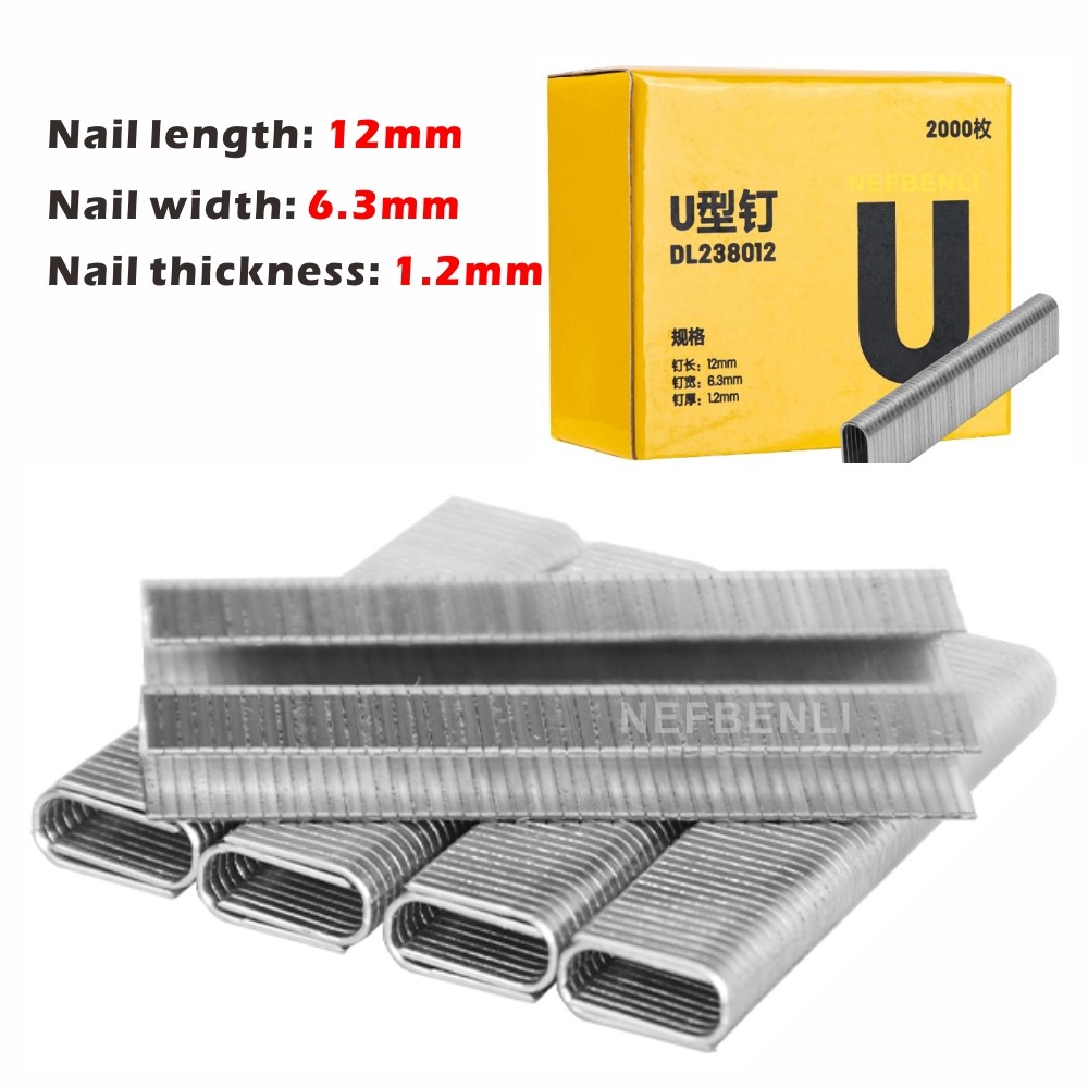 2000 Pcs U/Door/T Shaped Stapl - Nail Gun Brad recension och pris