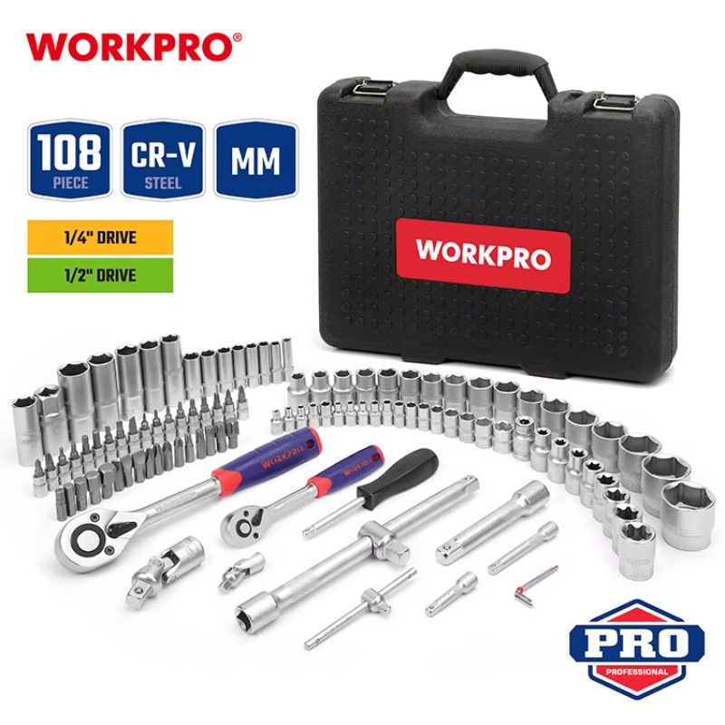 108pcs Professional Mechanics  - Power Tools Hand Tools recension och pris