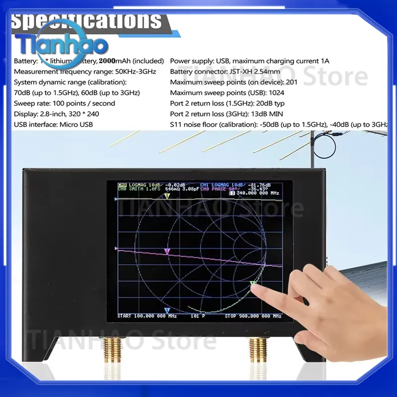 for NanoVNA V2 3G S-A-A-2 Digi - Power Tools Vector recension och pris