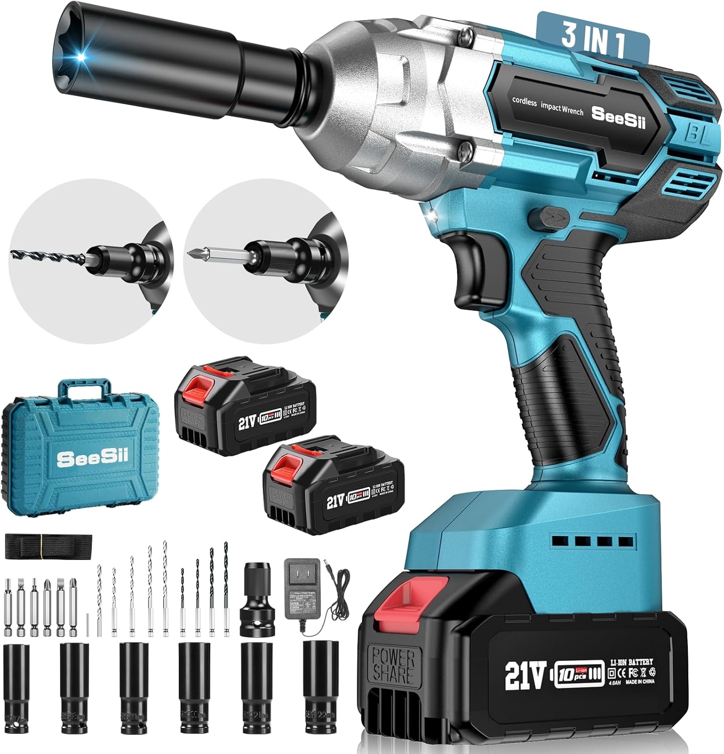 Seesii Cordless Impact Wrench  - Power Tools Impact Wrench recension och pris